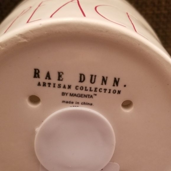 Rae Dunn "Peace" Round Birdhouse. Red Letters NWT. - Picture 3 of 3